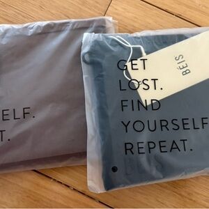 BEIS mesh duo pouches in maple and black. NWT! Sold out